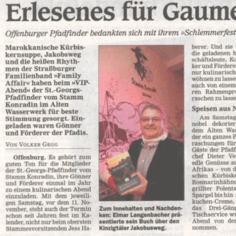 Pressebericht Langenbacher präsentierte seine Buch über den Jakobusweg im Schwarzwald